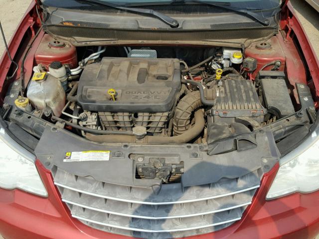 1C3LC46KX7N515223 - 2007 CHRYSLER SEBRING RED photo 7