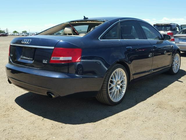 WAUEH74F97N053621 - 2007 AUDI A6 S-LINE BLUE photo 4