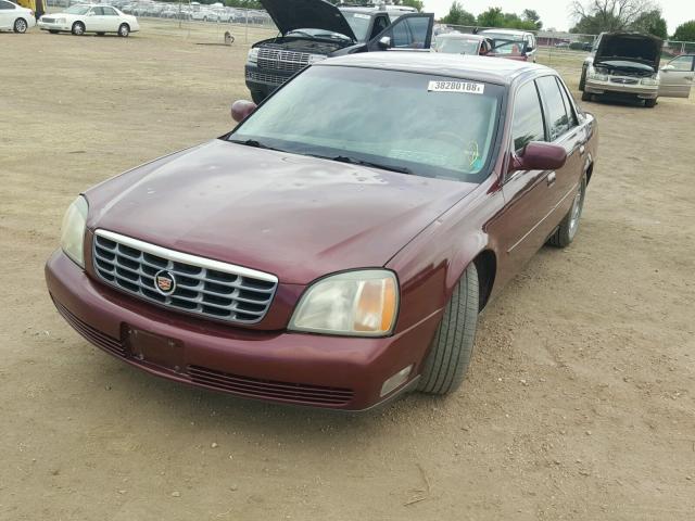 1G6KE54Y5YU209717 - 2000 CADILLAC DEVILLE DH MAROON photo 2