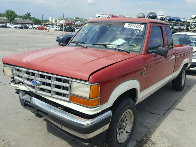 1FTCR15T6LPA36377 - 1990 FORD RANGER SUP RED photo 2