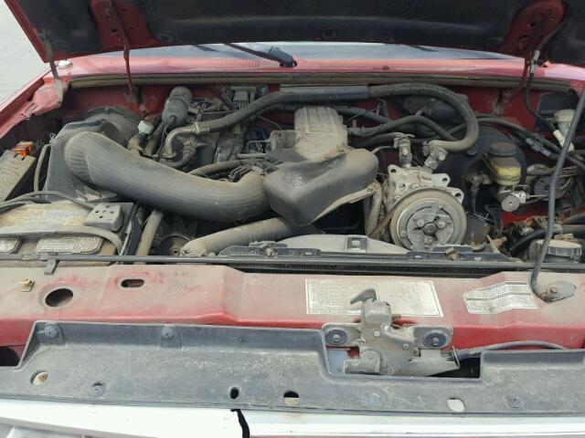 1FTCR15T6LPA36377 - 1990 FORD RANGER SUP RED photo 7