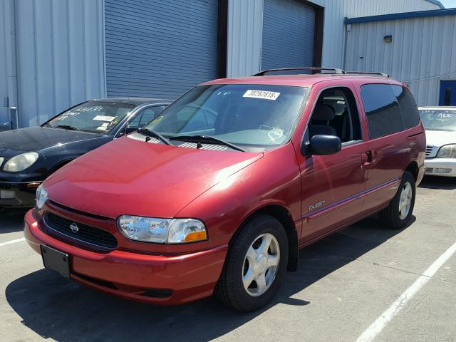 4N2XN11TXXD841631 - 1999 NISSAN QUEST SE RED photo 2