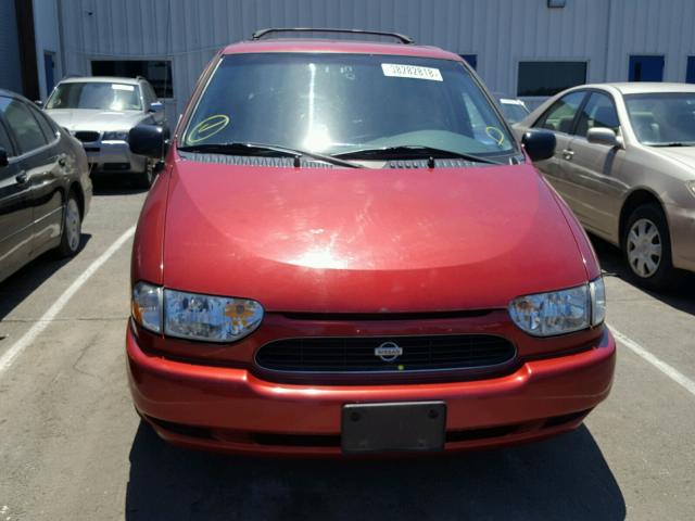 4N2XN11TXXD841631 - 1999 NISSAN QUEST SE RED photo 9