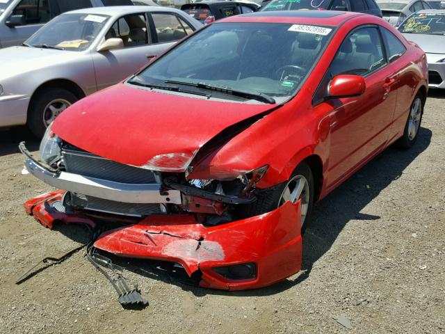 2HGFG12918H577006 - 2008 HONDA CIVIC EXL RED photo 2