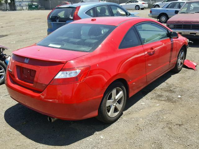 2HGFG12918H577006 - 2008 HONDA CIVIC EXL RED photo 4