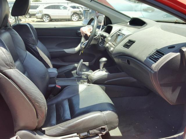 2HGFG12918H577006 - 2008 HONDA CIVIC EXL RED photo 5