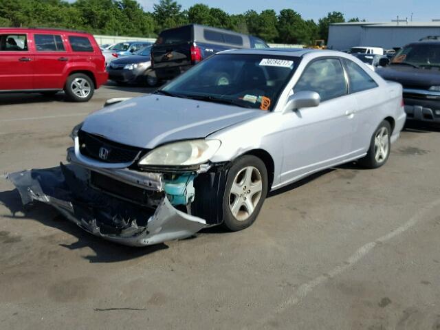 1HGEM22995L061436 - 2005 HONDA CIVIC EX SILVER photo 2