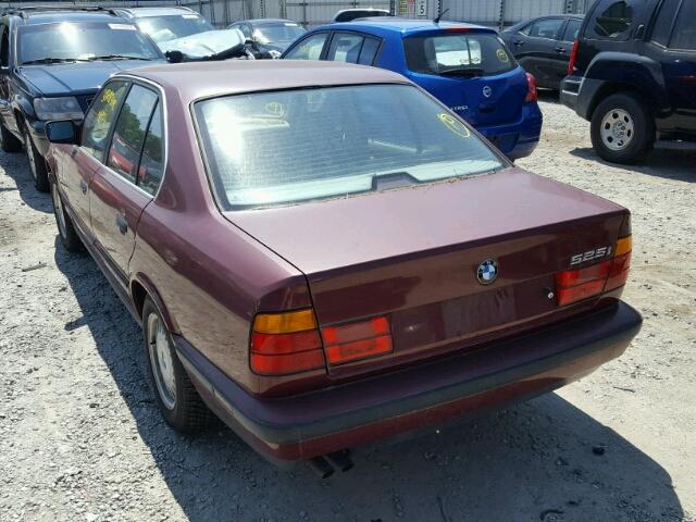 WBAHD6314NBJ69087 - 1992 BMW 525 I AUTO RED photo 3
