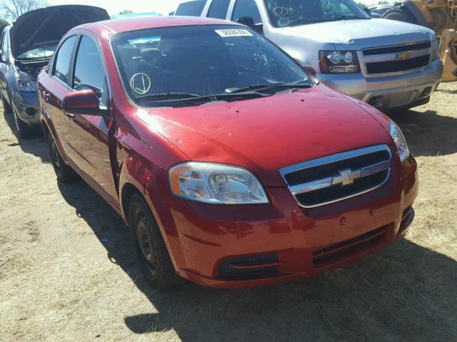 KL1TD56E69B641650 - 2009 CHEVROLET AVEO LS RED photo 1