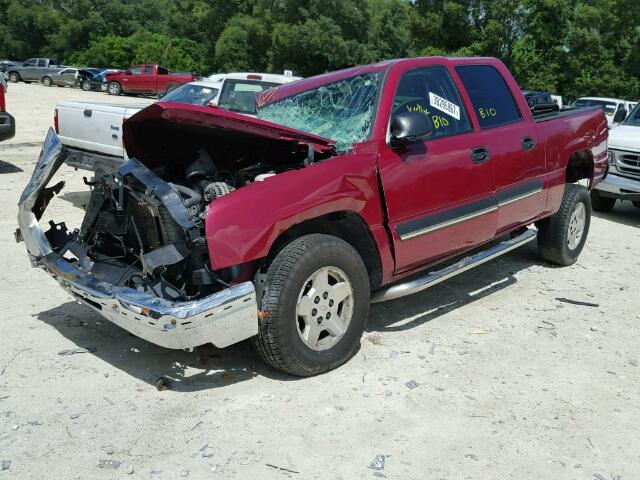 2GCEK13TX61167443 - 2006 CHEVROLET SILVERADO BURGUNDY photo 2