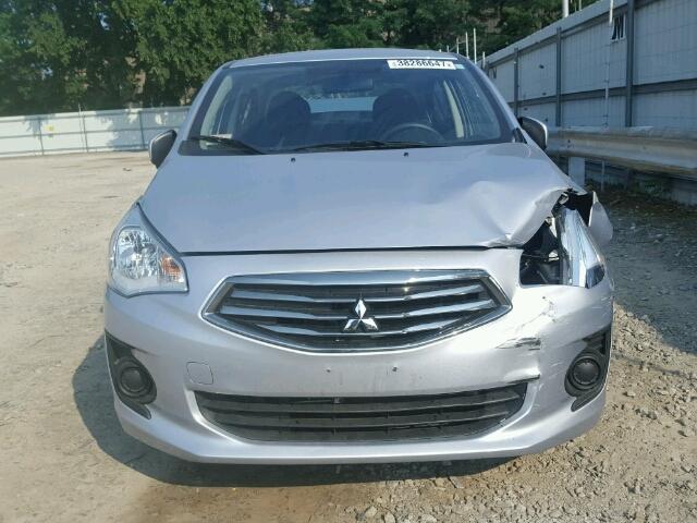 ML32F3FJ7HHF08722 - 2017 MITSUBISHI MIRAGE SILVER photo 9