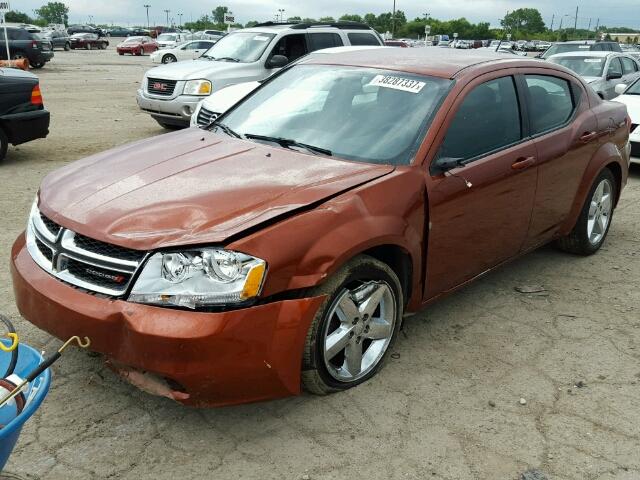 1C3CDZAB1CN272543 - 2012 DODGE AVENGER SE ORANGE photo 2