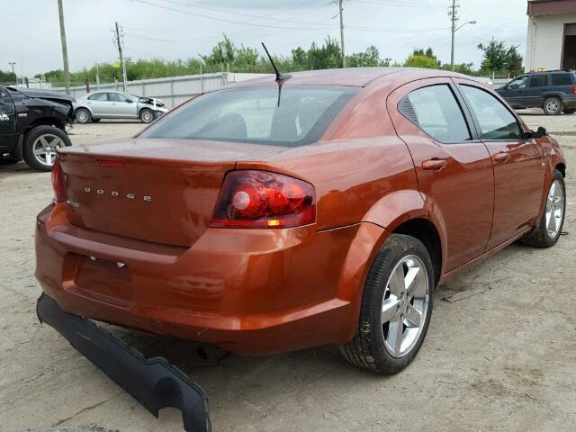 1C3CDZAB1CN272543 - 2012 DODGE AVENGER SE ORANGE photo 4