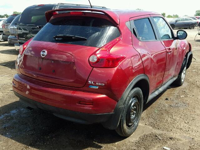 JN8AF5MV1ET357994 - 2014 NISSAN JUKE S RED photo 4