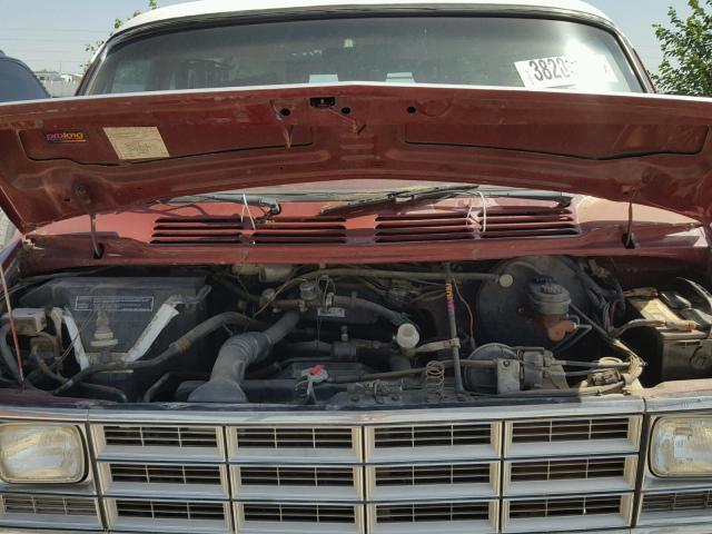 2B6HB23Y4JK160896 - 1988 DODGE RAM VAN B2 BURGUNDY photo 7