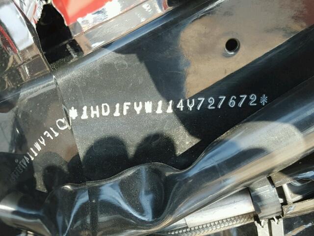 1HD1FYW114Y727672 - 2004 HARLEY-DAVIDSON FLHRSI BLACK photo 10