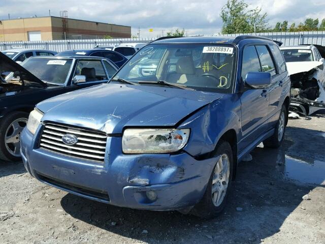 JF1SG65617H730473 - 2007 SUBARU FORESTER 2 BLUE photo 2