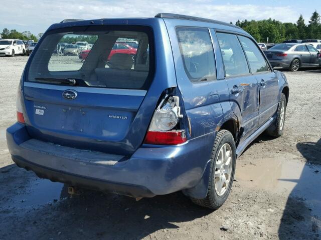 JF1SG65617H730473 - 2007 SUBARU FORESTER 2 BLUE photo 4