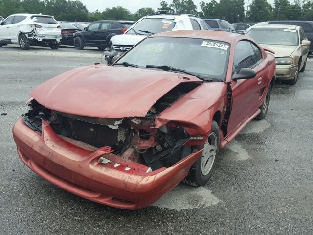 1FAFP4049WF113537 - 1998 FORD MUSTANG RED photo 2