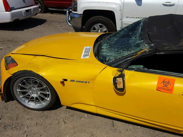 JHMAP11443T003332 - 2003 HONDA S2000 YELLOW photo 9