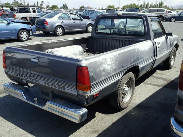 JB7FP24D5GP078693 - 1986 DODGE D50 CUSTOM GRAY photo 4