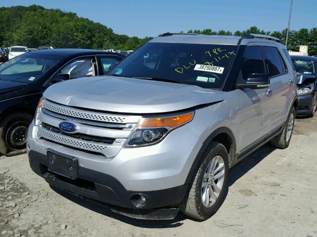 1FM5K8D85EGB87812 - 2014 FORD EXPLORER X SILVER photo 2