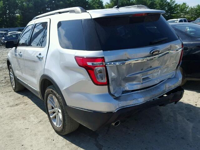 1FM5K8D85EGB87812 - 2014 FORD EXPLORER X SILVER photo 3