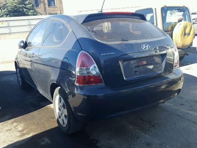 KMHCM36C48U091407 - 2008 HYUNDAI ACCENT GS BLUE photo 3