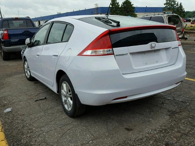 JHMZE2H70AS026687 - 2010 HONDA INSIGHT WHITE photo 3