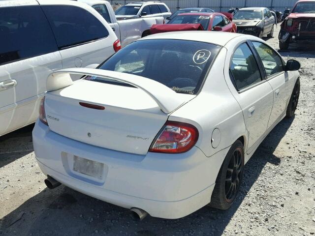 1B3ES66SX5D289918 - 2005 DODGE NEON SRT-4 WHITE photo 4