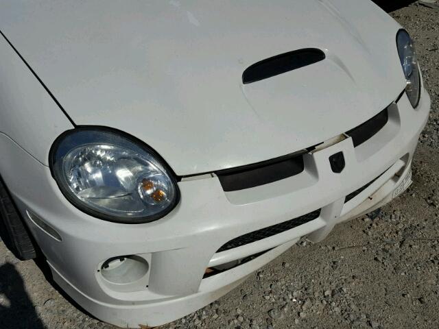 1B3ES66SX5D289918 - 2005 DODGE NEON SRT-4 WHITE photo 9