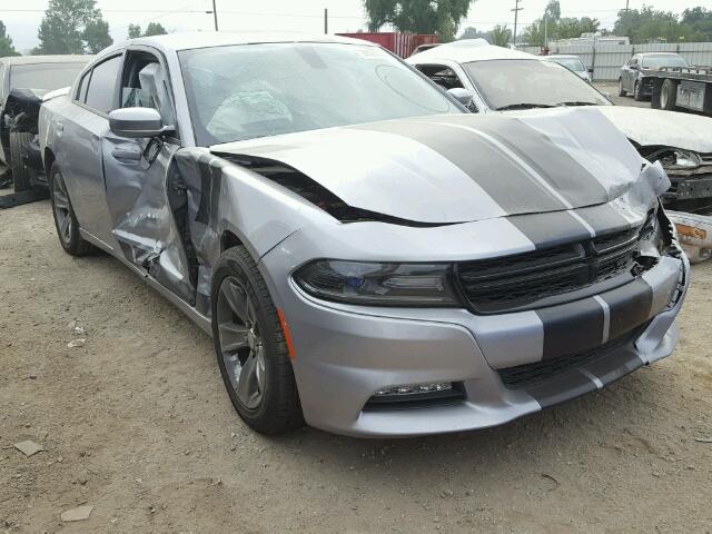 2C3CDXHG5FH878656 - 2015 DODGE CHARGER SX GRAY photo 1