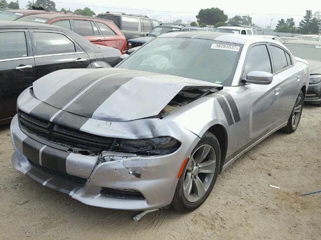 2C3CDXHG5FH878656 - 2015 DODGE CHARGER SX GRAY photo 2
