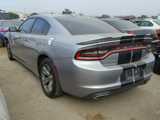 2C3CDXHG5FH878656 - 2015 DODGE CHARGER SX GRAY photo 3