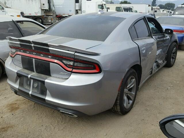 2C3CDXHG5FH878656 - 2015 DODGE CHARGER SX GRAY photo 4