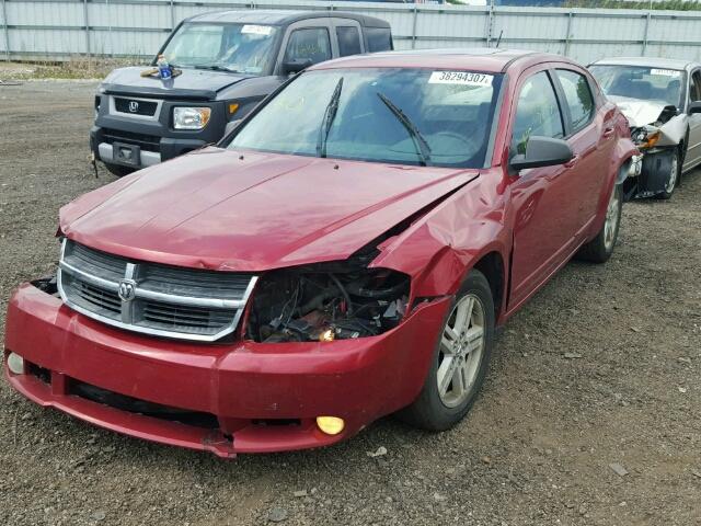 1B3LC56K88N690591 - 2008 DODGE AVENGER SX RED photo 2