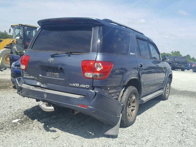 5TDBT48A05S248533 - 2005 TOYOTA SEQUOIA BLUE photo 4