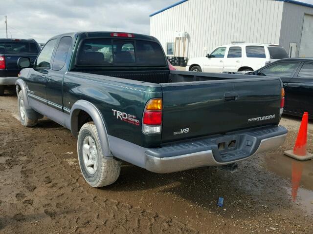 5TBRT38111S134780 - 2001 TOYOTA TUNDRA GREEN photo 3