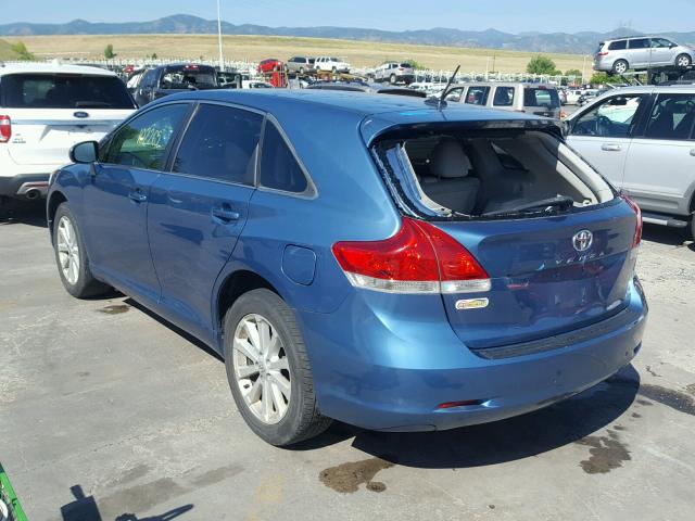 4T3BA3BB9AU013476 - 2010 TOYOTA VENZA BASE BLUE photo 3