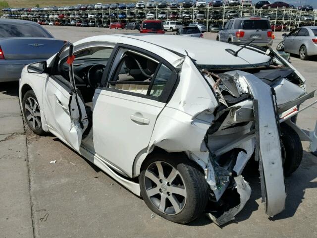 3N1AB6AP6CL743379 - 2012 NISSAN SENTRA 2.0 WHITE photo 3