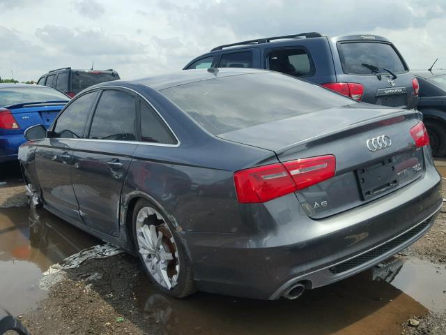 WAUHGAFC7EN083276 - 2014 AUDI A6 PRESTIG GRAY photo 3