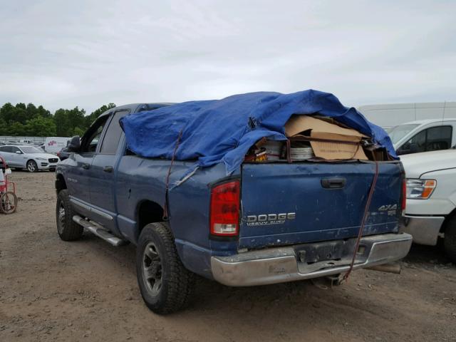 3D7KU28D74G159024 - 2004 DODGE RAM 2500 S BLUE photo 3