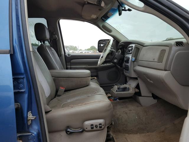 3D7KU28D74G159024 - 2004 DODGE RAM 2500 S BLUE photo 5