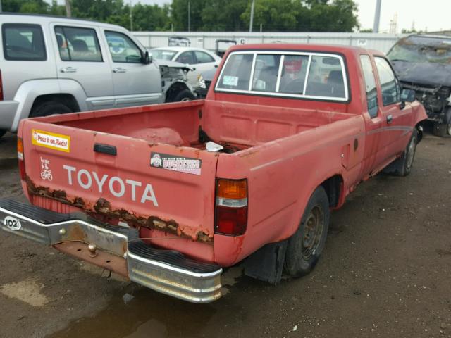 JT4RN93P5N5067385 - 1992 TOYOTA PICKUP RED photo 4