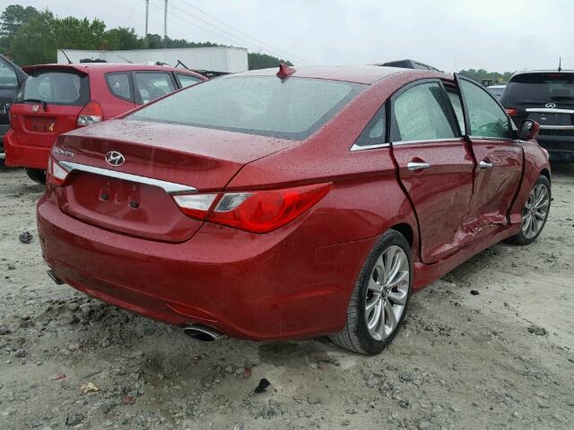 5NPEC4AC8CH325872 - 2012 HYUNDAI SONATA SE RED photo 4