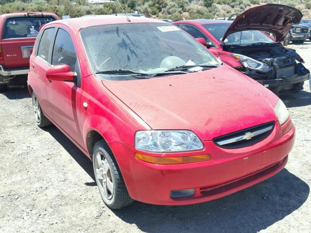 KL1TD66686B545870 - 2006 CHEVROLET AVEO BASE RED photo 1