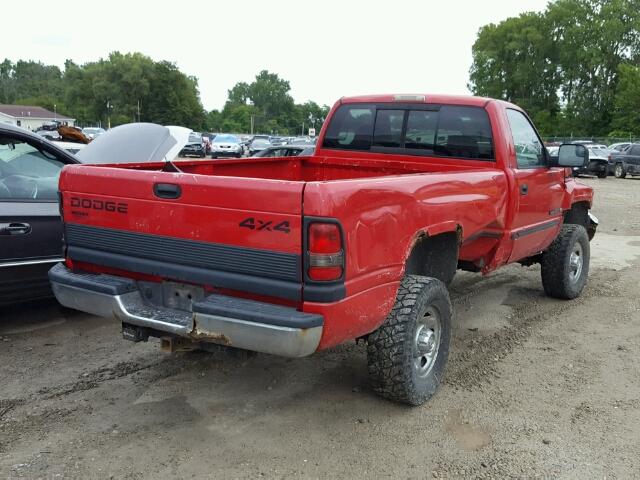 3B7KF26Z1WM286617 - 1998 DODGE RAM 2500 RED photo 4