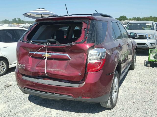 2GNALCEK6H1511811 - 2017 CHEVROLET EQUINOX LT RED photo 4