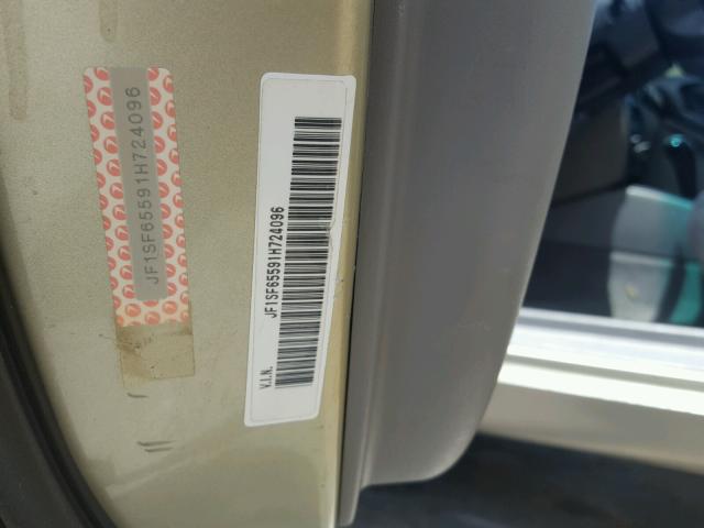 JF1SF65591H724096 - 2001 SUBARU FORESTER S 绿色 照片 10