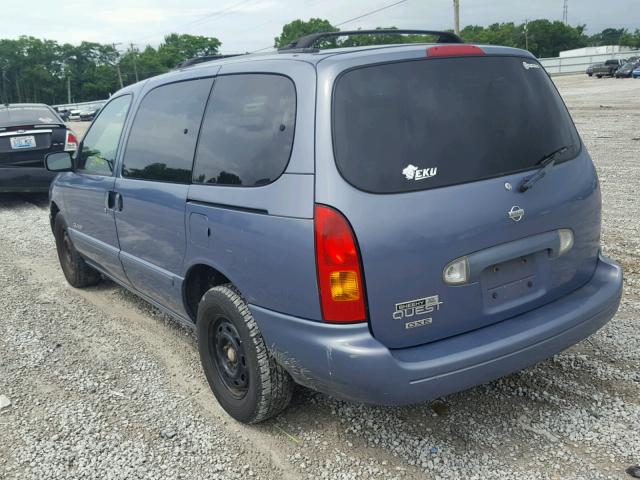 4N2XN11T7XD828125 - 1999 NISSAN QUEST SE BLUE photo 3